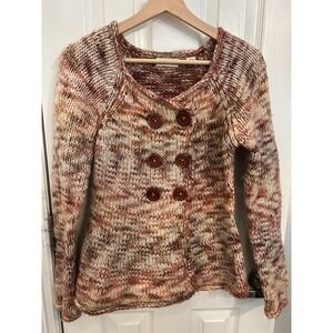 Sleeping on Snow Anthropologie Chunky Knit Double Breasted Cardigan Sweater S